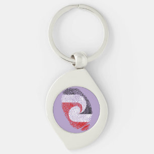 Maori flag fingerprints key ring