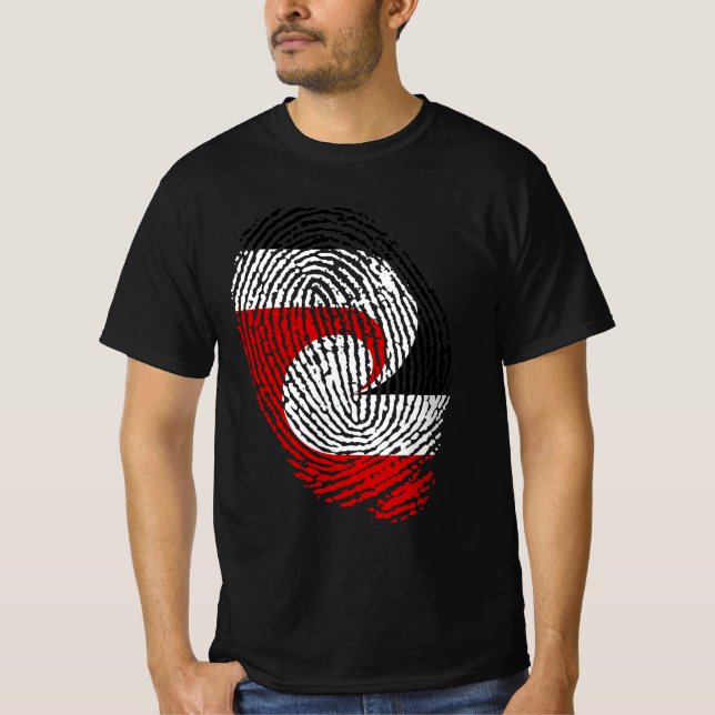 Maori flag fingerprints T-Shirt (Front)