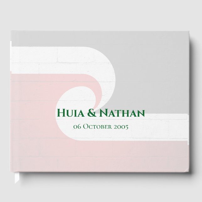 Maori Flag Guest Book | Luxurious Weddings (Front)