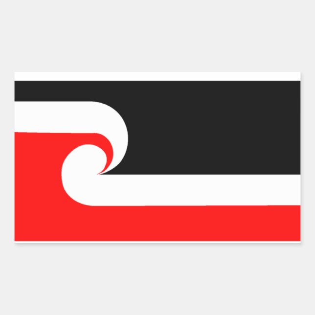 Maori Flag Rectangular Sticker (Front)