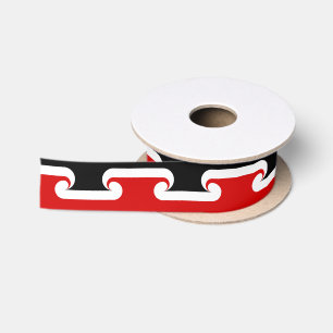 Maori Flag Ribbon, Maori, Rugby /sports NZ fans Satin Ribbon