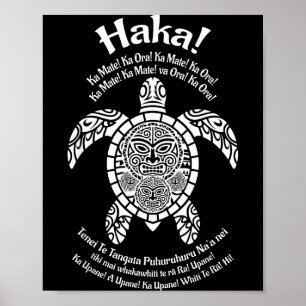 Maori haka chant haka shout proud new zealand rugb poster