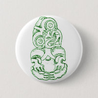 Maori Hei-Tiki Sketch Button