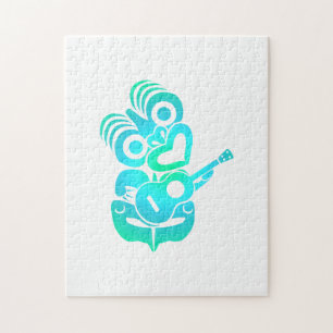 Maori Hei Tiki Ukulele Music - Gift Idea Jigsaw Puzzle