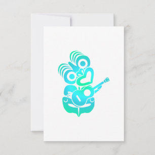 Maori Hei Tiki Ukulele Music - Gift Idea Thank You Card