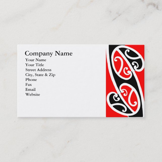 Maori Kowhaiwhai Pattern 2 Business Card (Front)