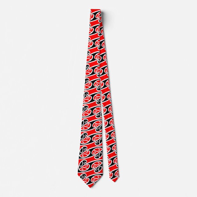 Maori Kowhaiwhai Pattern 2 (Tiled) Tie (Front)