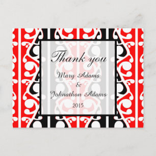 Maori Kowhaiwhai Thank You Postcard