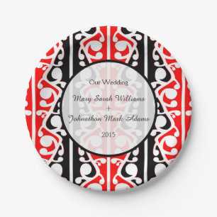 Maori Kowhaiwhai Wedding Keepsake Paper Plate