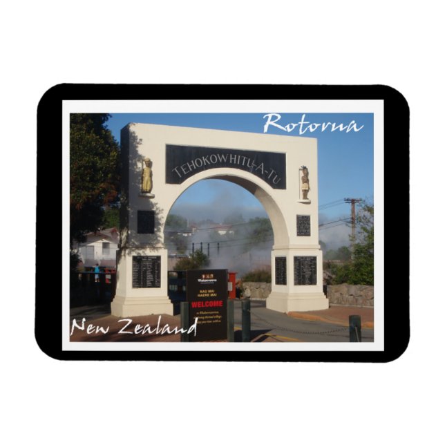 Maori living village Rotorua, New Zealand magnet (Horizontal)