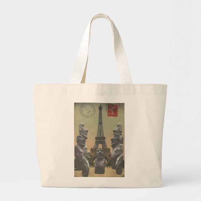 Maori meets Paris Large Tote Bag (Front)