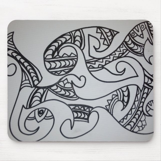  Maori Motif design Mouse Pad (Front)