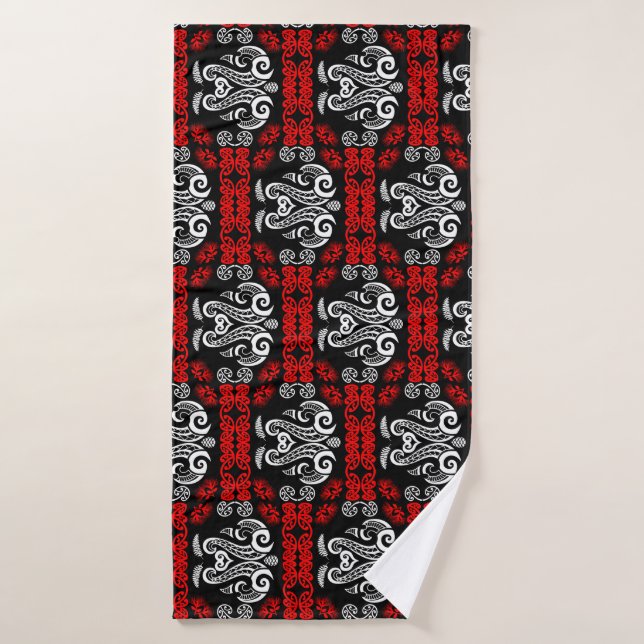 Māori New Zealand Art Bath Towel (Bath Towel)