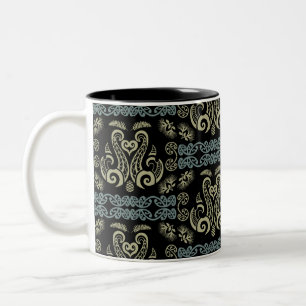 Māori New Zealand Art Two-Tone Coffee Mug