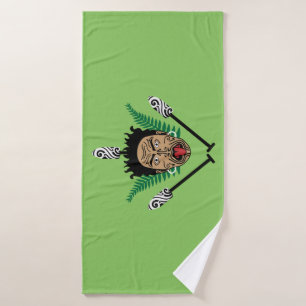 Maori New Zealand Kiwi NZ Art Culture Bath Towel