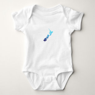 Maori New Zealand Map Tribal Tattoo Gift Idea Baby Bodysuit