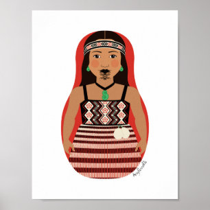 Māori, New Zealander Matryoshka Poster