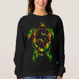 Maori Polynesian Tattoo Ocean Animal Hawaiian Turt Sweatshirt