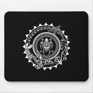 Maori Polynesian Tattoo Orca Dolphin Turtle Scuba  Mouse Pad