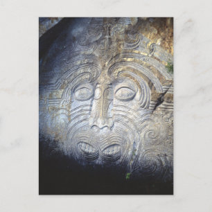 Maori Rock Carvings at Lake Taupo Postcard