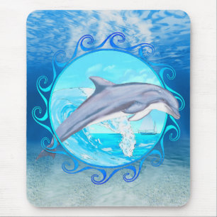 Maori Sun Dolphin Mouse Pad