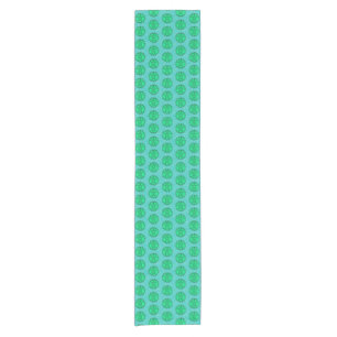 Maori Sun Symbol Green Sea Turtles Short Table Runner