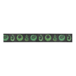 Maori symbols grosgrain ribbon