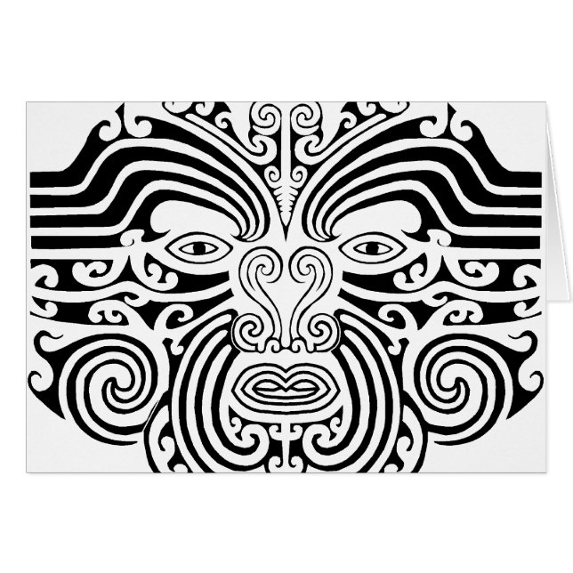 Maori Tattoo - Black and White (Front Horizontal)