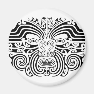 Maori Tattoo - Black and White Magnet