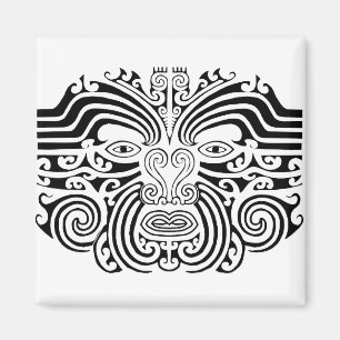 Maori Tattoo - Black and White Magnet