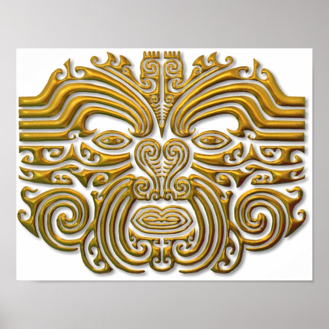 Maori Tattoo - Gold Poster (Front)