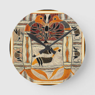 Maori Tribal Animal Spirits Round Clock