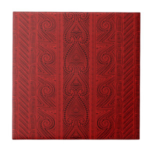 Maori tribal pattern – The Whakairo art of carvi Ceramic Tile