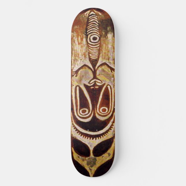 Maori Tribal Shield Skateboard (Front)