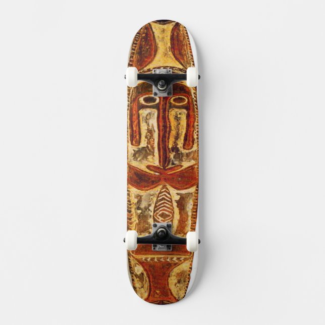 Maori Tribal Shield Skateboard (Front)