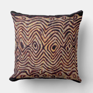 Maori Tribal Shield Throw Pillow