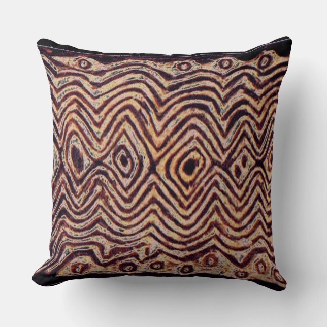 Maori Tribal Shield Throw Pillow (Front)