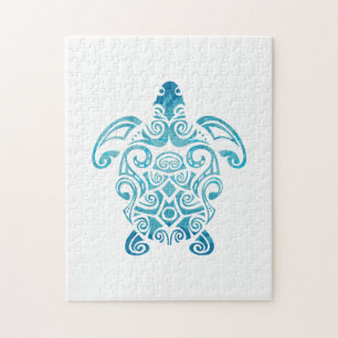 Maori Turtle Honu Art Tribal Tattoo Gift Idea Jigsaw Puzzle