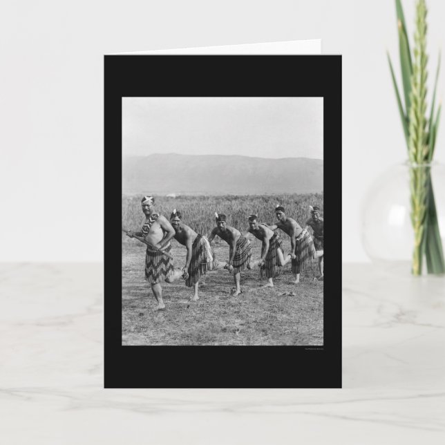 Maori War Dance 1917 Card (Front)