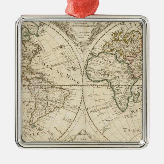 Map 2 metal tree decoration (Front)