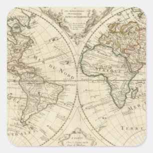 Map 2 square sticker