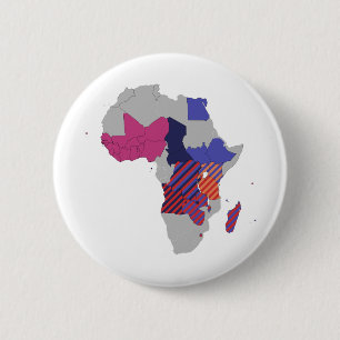 Map Africa Political Geography Continent 6 Cm Round Badge