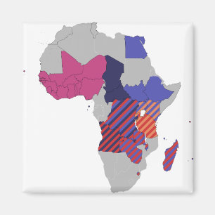 Map Africa Political Geography Continent Magnet