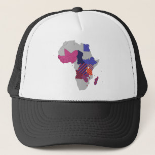 Map Africa Political Geography Continent Trucker Hat