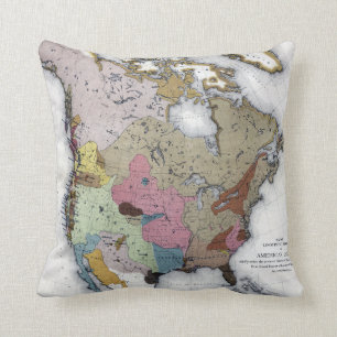 MAP: AMERICAN INDIANS 3 CUSHION