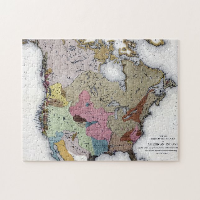 MAP: AMERICAN INDIANS 3 JIGSAW PUZZLE (Horizontal)