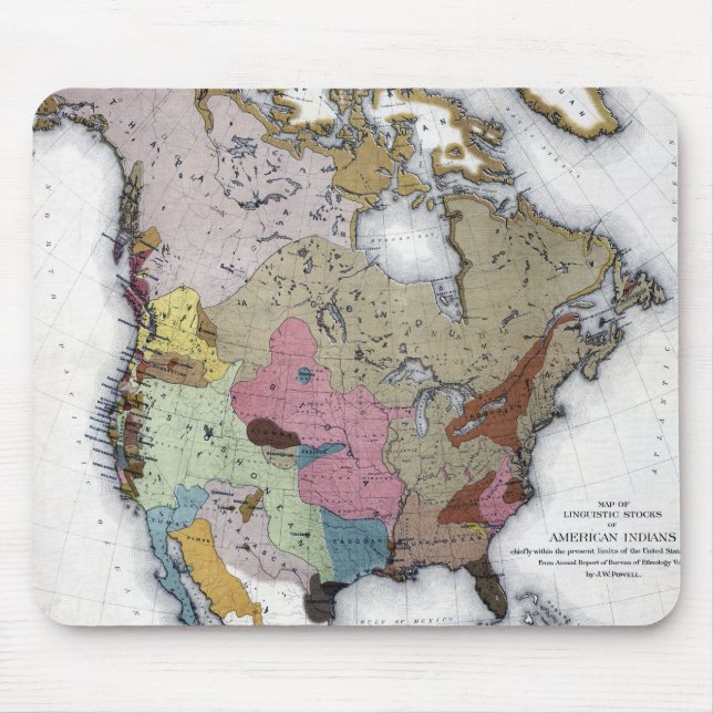MAP: AMERICAN INDIANS 3 MOUSE PAD (Front)