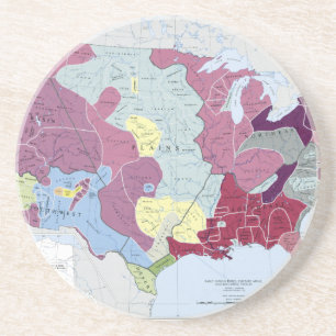 MAP: AMERICAN INDIANS COASTER