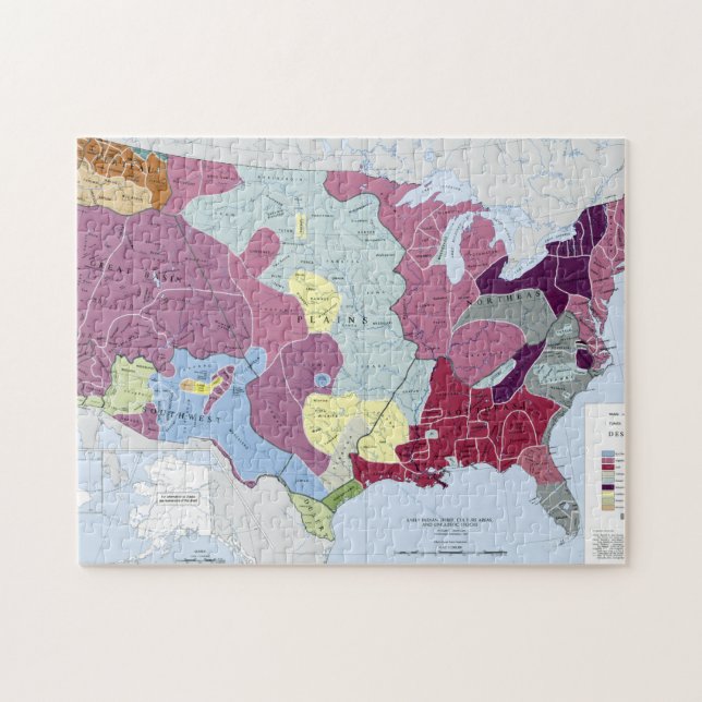 MAP: AMERICAN INDIANS JIGSAW PUZZLE (Horizontal)