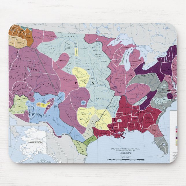 MAP: AMERICAN INDIANS MOUSE PAD (Front)